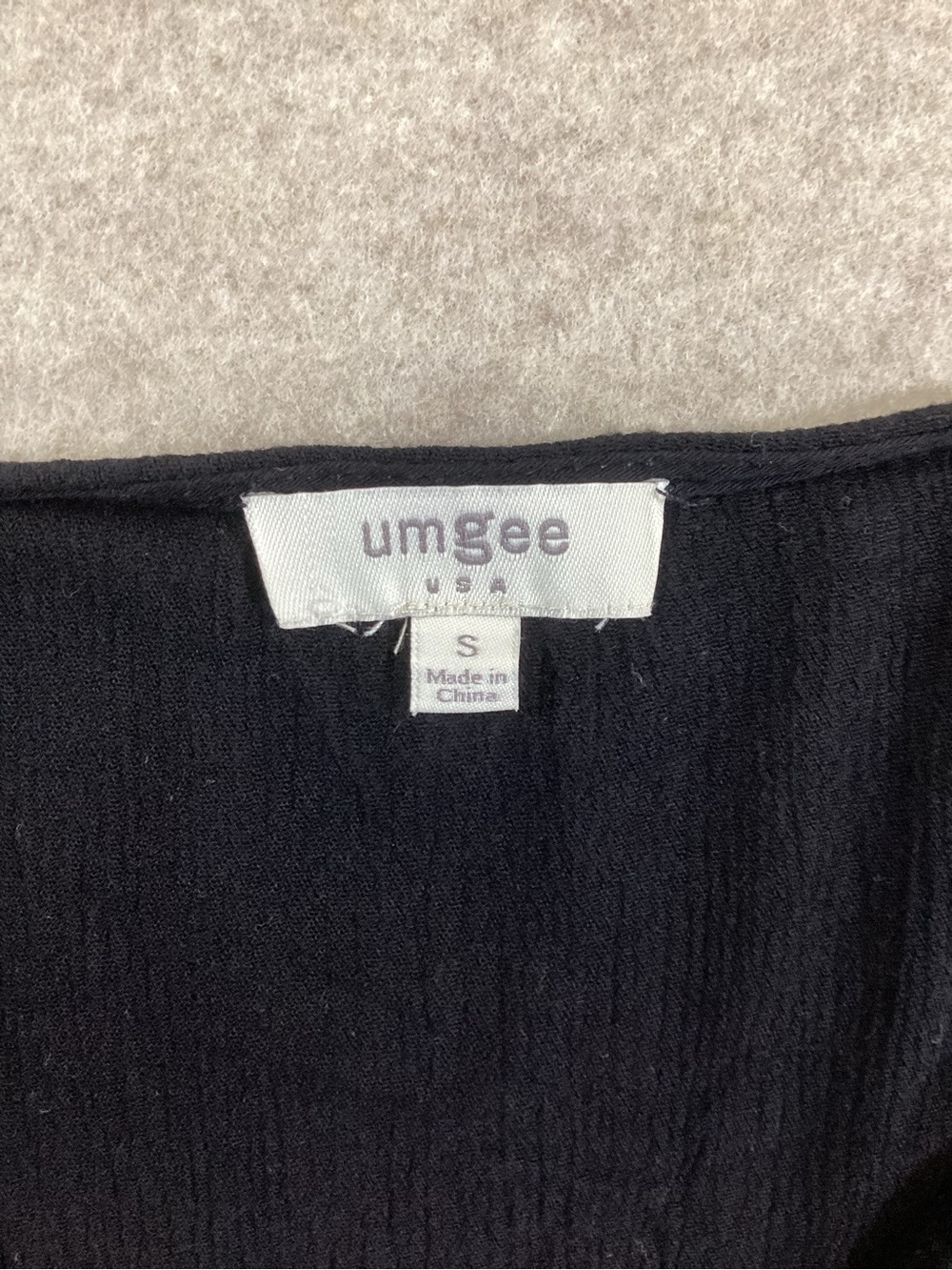 Umgee Black Romper with White Lace Trim - Picture 3 of 6